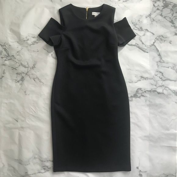 Calvin Klein Dresses & Skirts - Calvin Klein Black cold shoulder midi dress